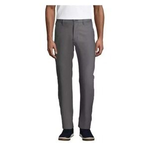 NEW Lands' End Men's Size 40x32 Straight Fit Chinos Pants Gray Cotton Blend